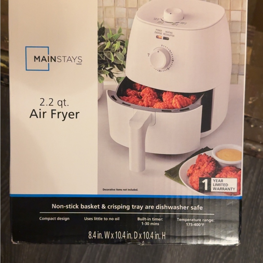 Mainstays White 2.2 qt Air Fryer